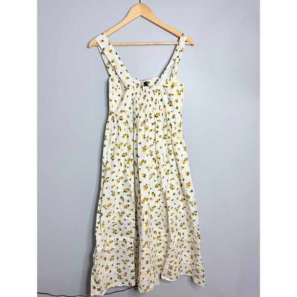 J.Crew Squareneck midi‎ dress in budding rose print Size 2 - Picture 5 of 8